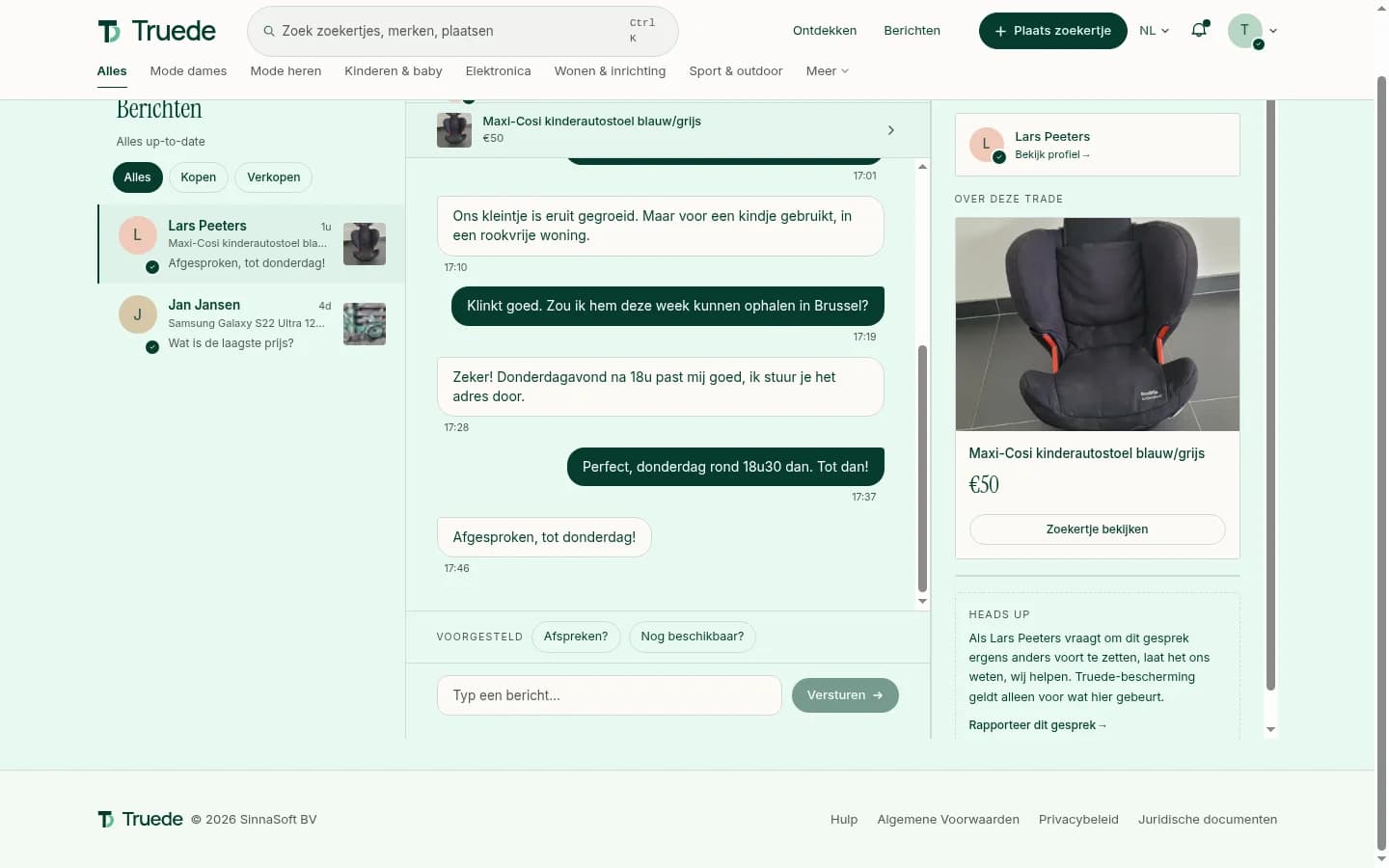 Chatten en afspreken
